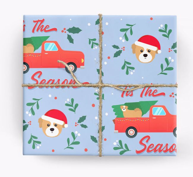 Christmas Pickup Truck: Personalized {breedFullName} Wrapping Paper