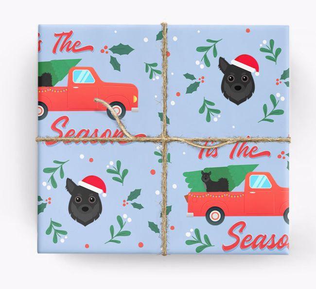 Christmas Pickup Truck: Personalized {breedFullName} Wrapping Paper