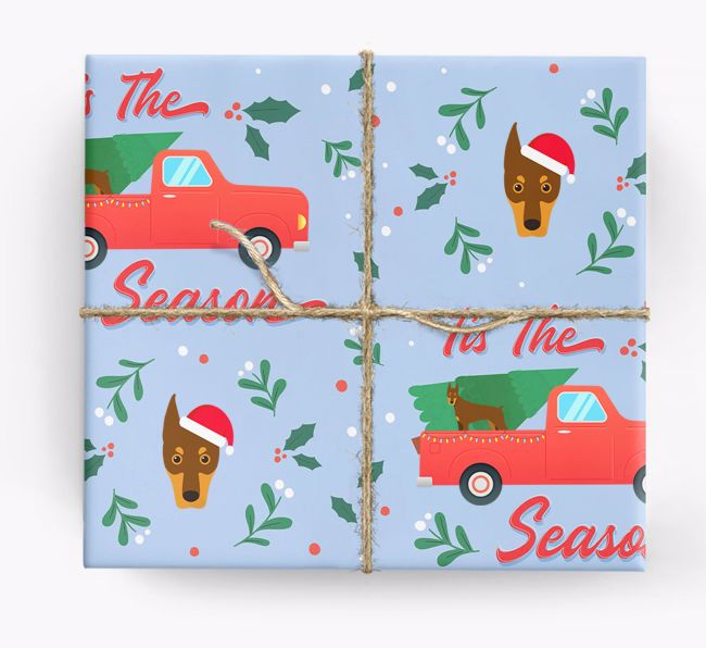 Christmas Pickup Truck: Personalized {breedFullName} Wrapping Paper