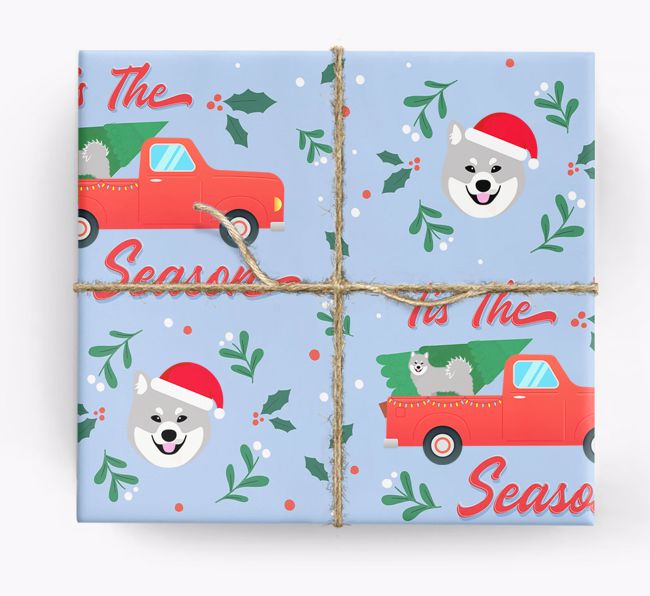 Christmas Pickup Truck: Personalized {breedFullName} Wrapping Paper