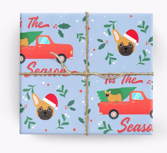 Christmas Pickup Truck: Personalized {breedFullName} Wrapping Paper