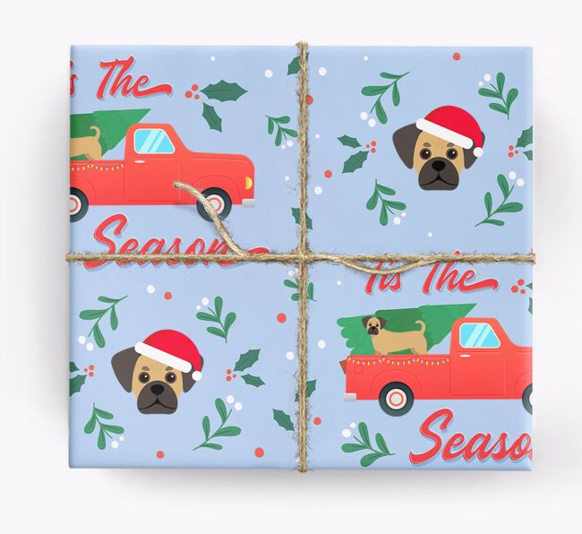 Christmas Pickup Truck: Personalized {breedFullName} Wrapping Paper