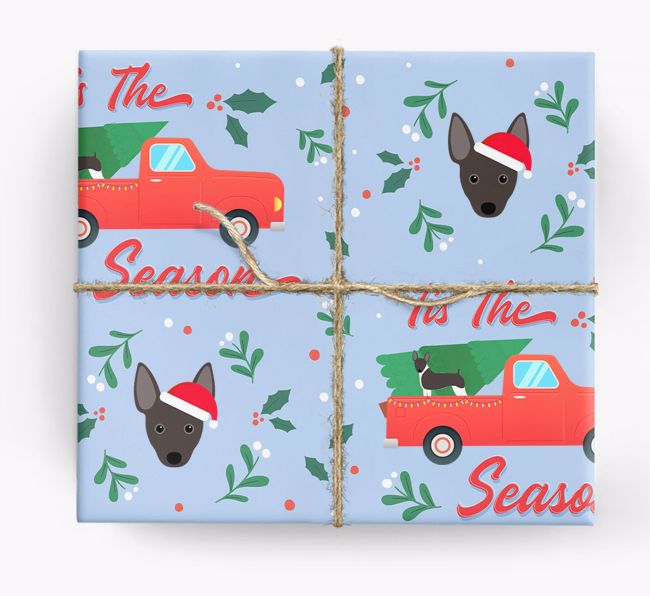 Christmas Pickup Truck: Personalized {breedFullName} Wrapping Paper