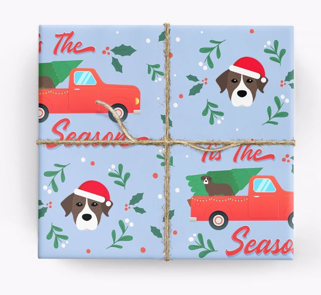 Christmas Pickup Truck: Personalized {breedFullName} Wrapping Paper