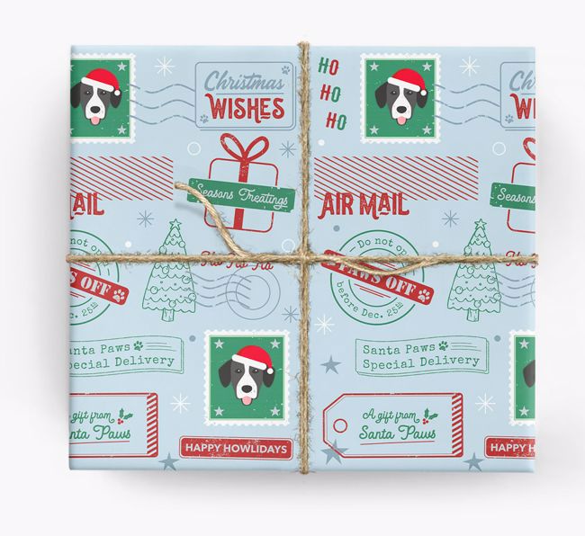 Christmas Rubber Stamps: Personalized {breedFullName} Wrapping Paper