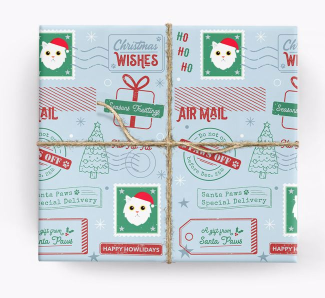 Christmas Rubber Stamps: Personalised {breedCommonName} Wrapping Paper