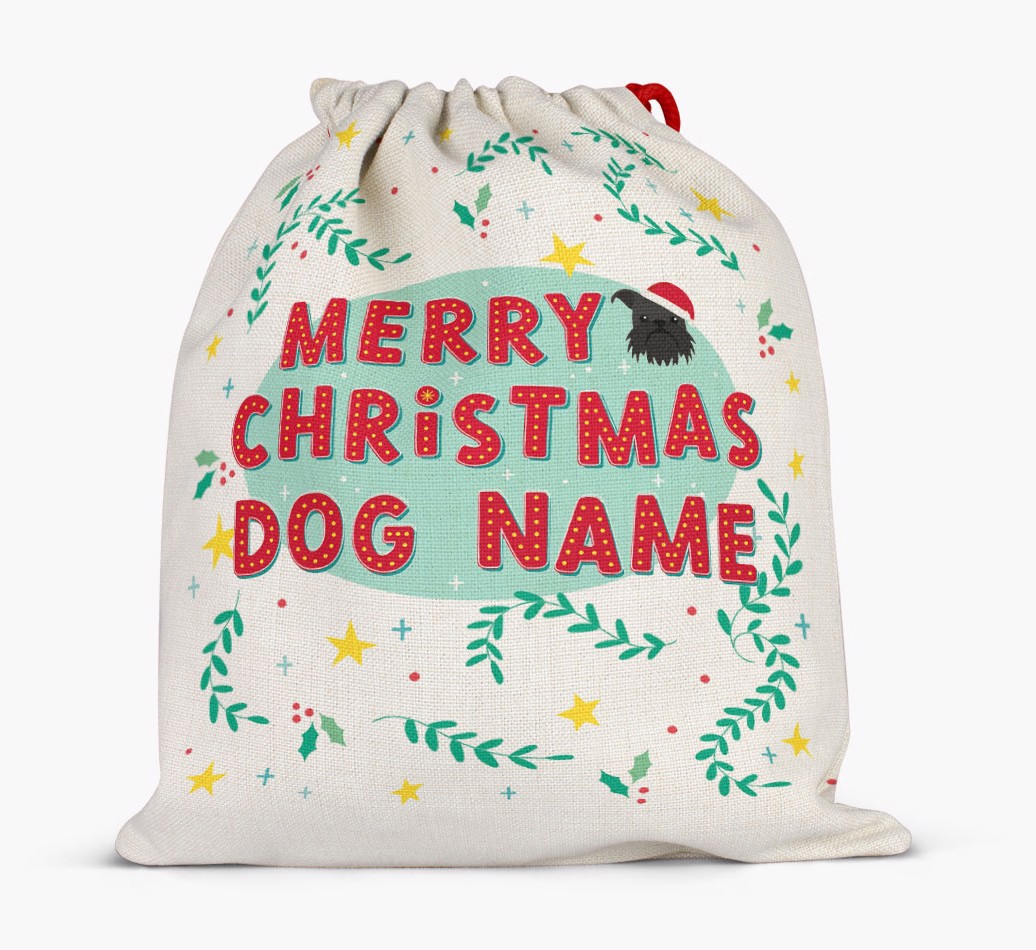 Merry Christmas: Personalised {breedFullName} Santa Sack - Full