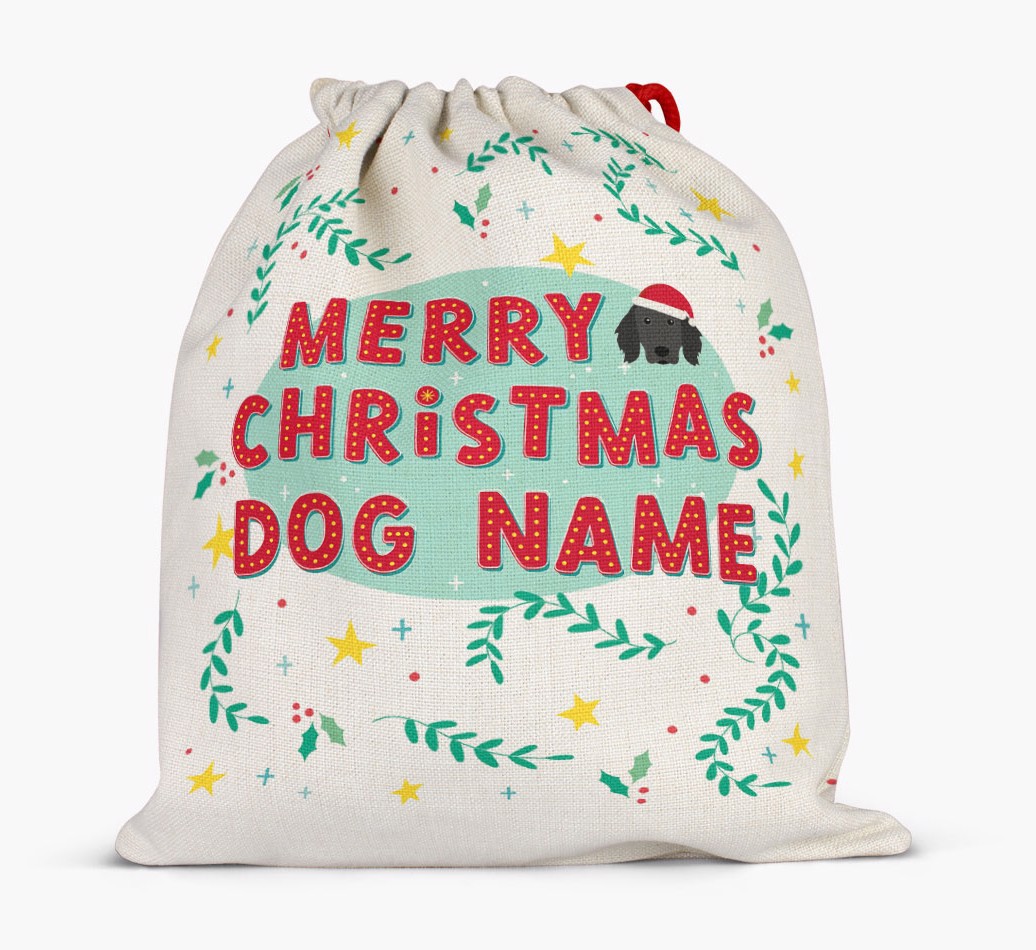 Merry Christmas: Personalised {breedFullName} Santa Sack - Full
