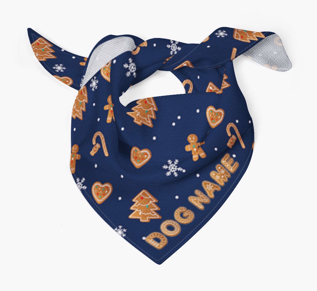 Cute As Cookies: Personalised {breedFullName} Bandana - Tied bandana