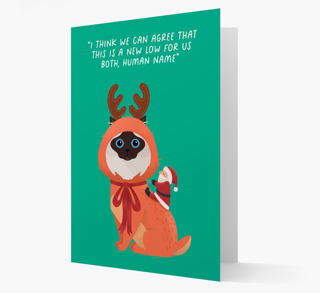 Reindeer Costume: Personalized {breedCommonName} Card - stood up