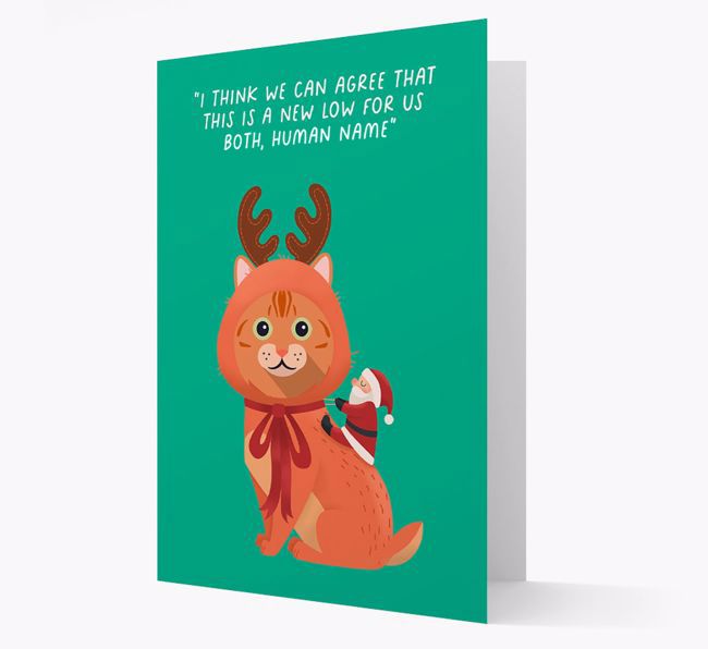 Reindeer Costume: Personalised {breedCommonName} Card