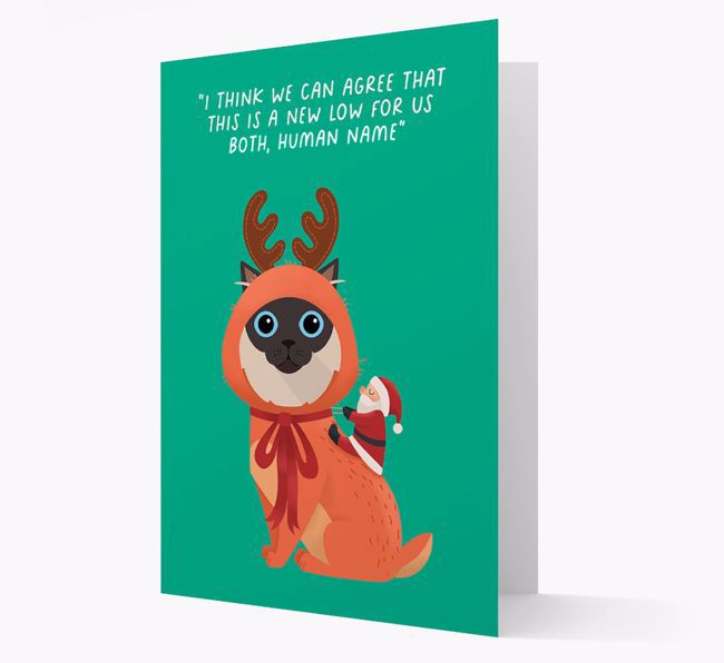Reindeer Costume: Personalised {breedCommonName} Card