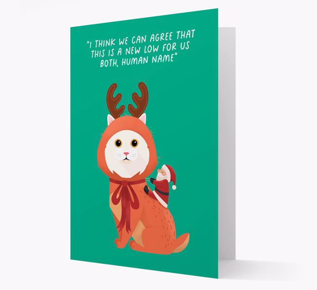 Reindeer Costume: Personalised {breedCommonName} Card