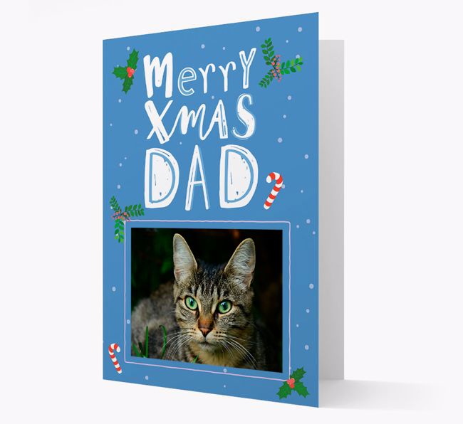 Merry Xmas Dad: Personalised {breedCommonName} Photo Card
