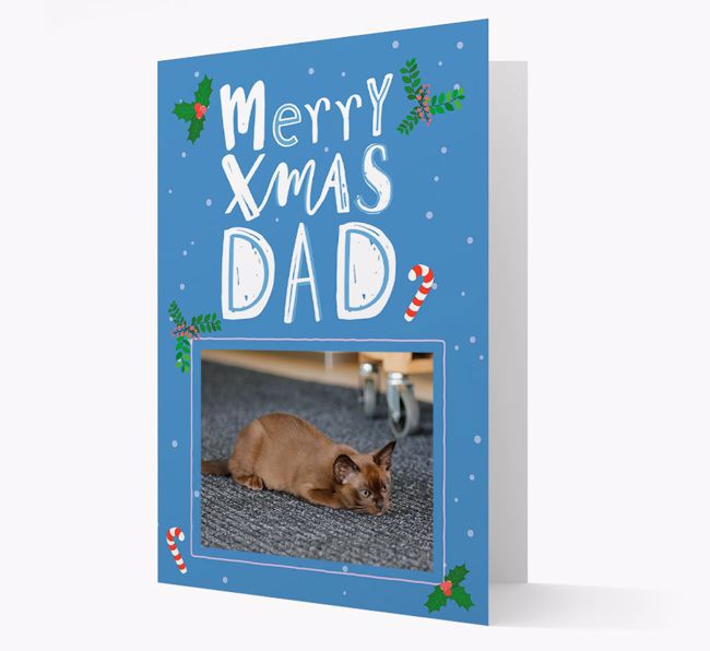 Merry Xmas Dad: Personalized {breedCommonName} Photo Card