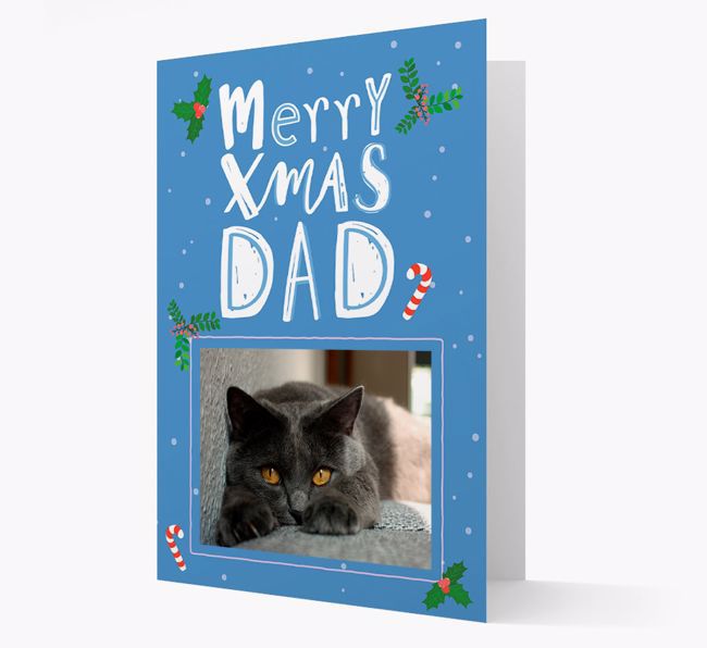 Merry Xmas Dad: Personalised {breedCommonName} Photo Card