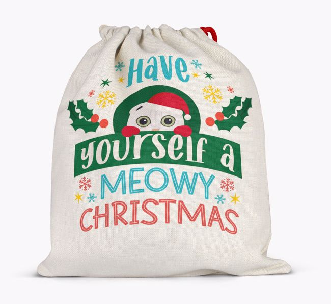 Have Yourself A Meowy Christmas: Personalised {breedFullName} Santa Sack