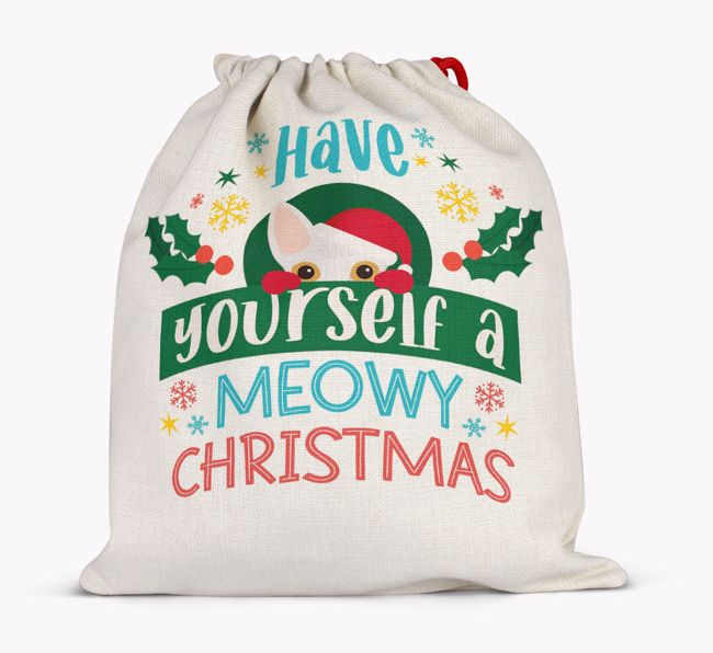 Have Yourself A Meowy Christmas: Personalised {breedFullName} Santa Sack