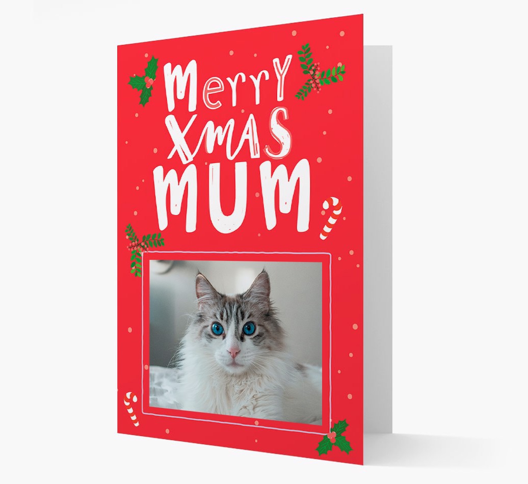 Merry Xmas Mum: Personalised {breedCommonName} Photo Card front