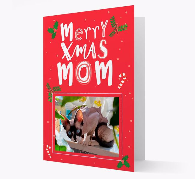 Merry Xmas Mom: Personalized {breedCommonName} Card