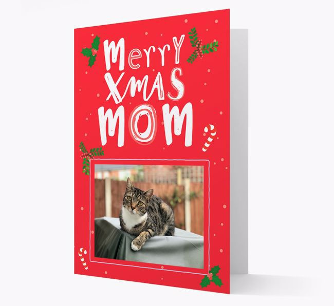 Merry Xmas Mom: Personalized {breedCommonName} Card