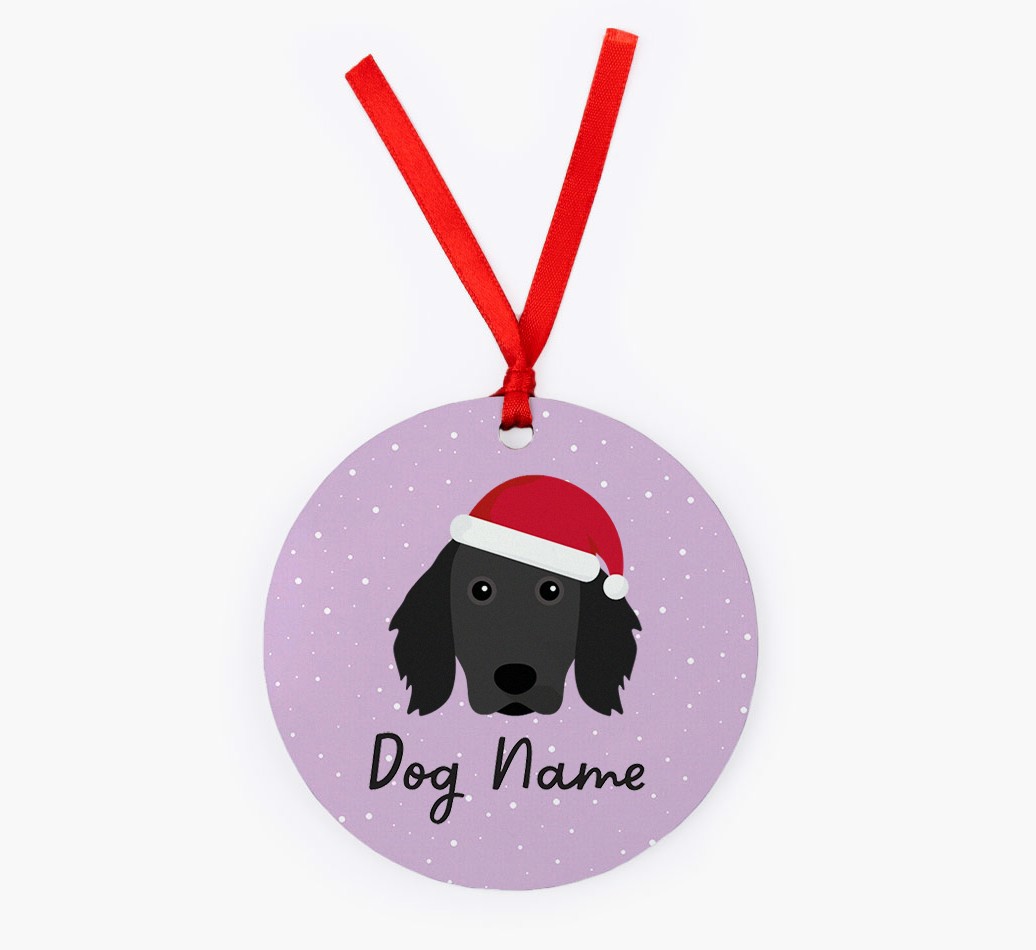 Snow: Personalised {breedFullName} Christmas Decoration - Front