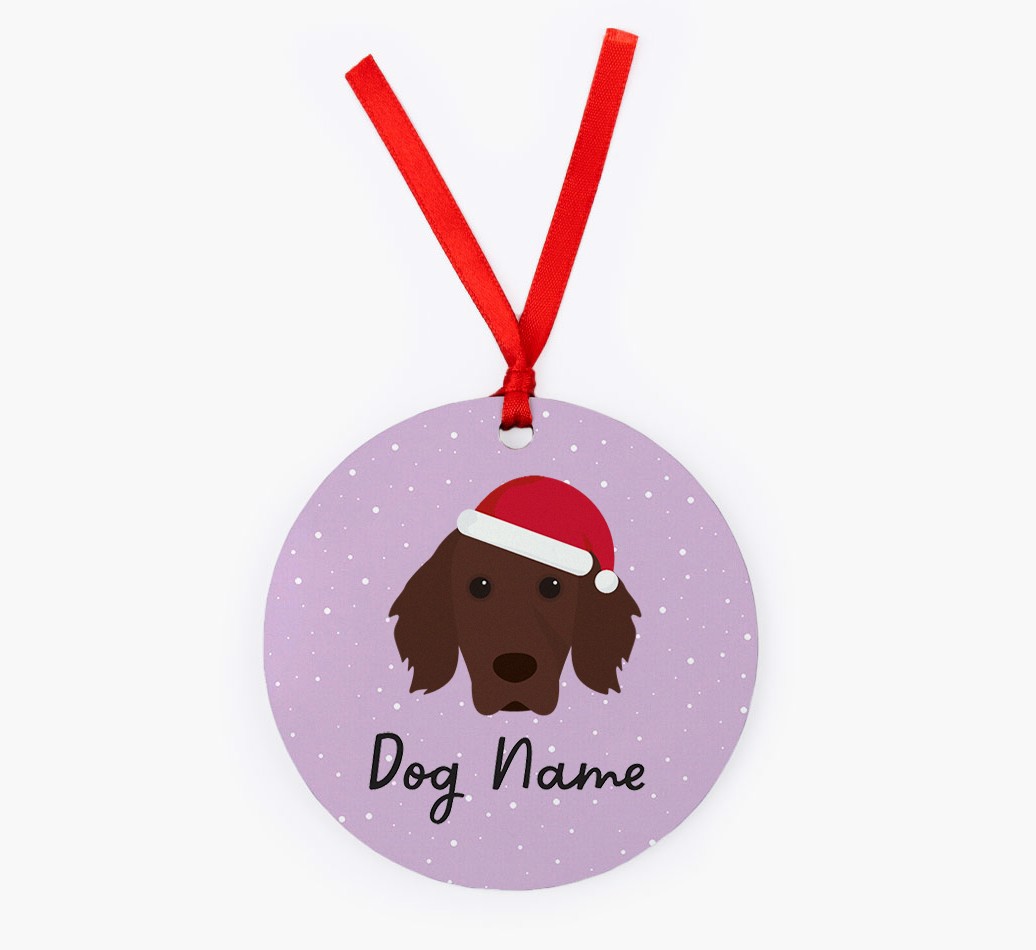 Snow: Personalised {breedFullName} Christmas Decoration - Front