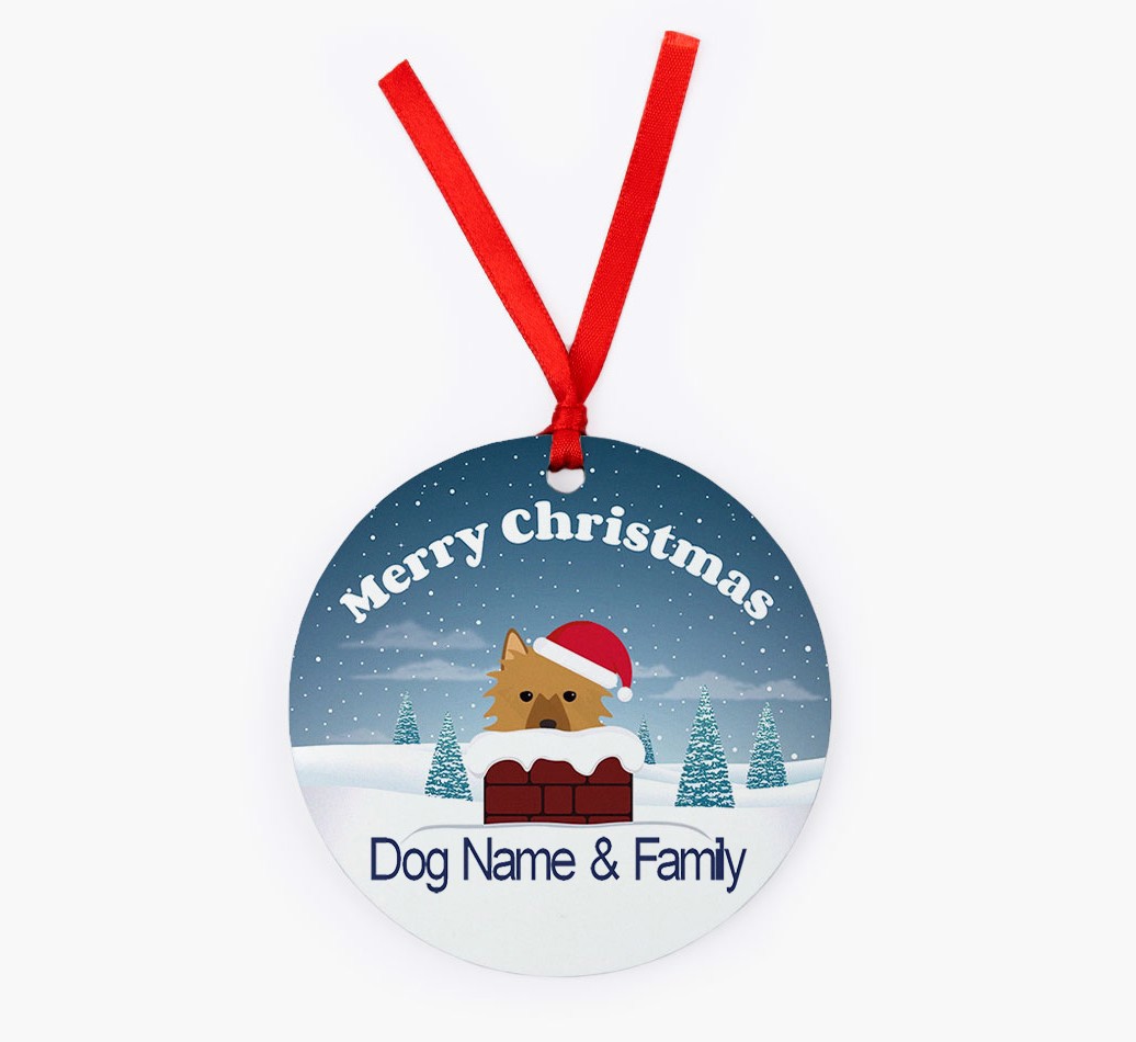 Chimney: Personalised {breedFullName} Christmas Decoration - Front