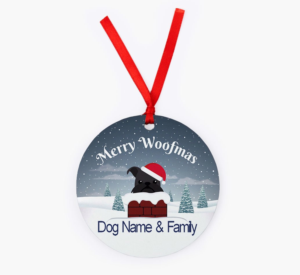 Chimney: Personalised {breedFullName} Christmas Decoration - Front