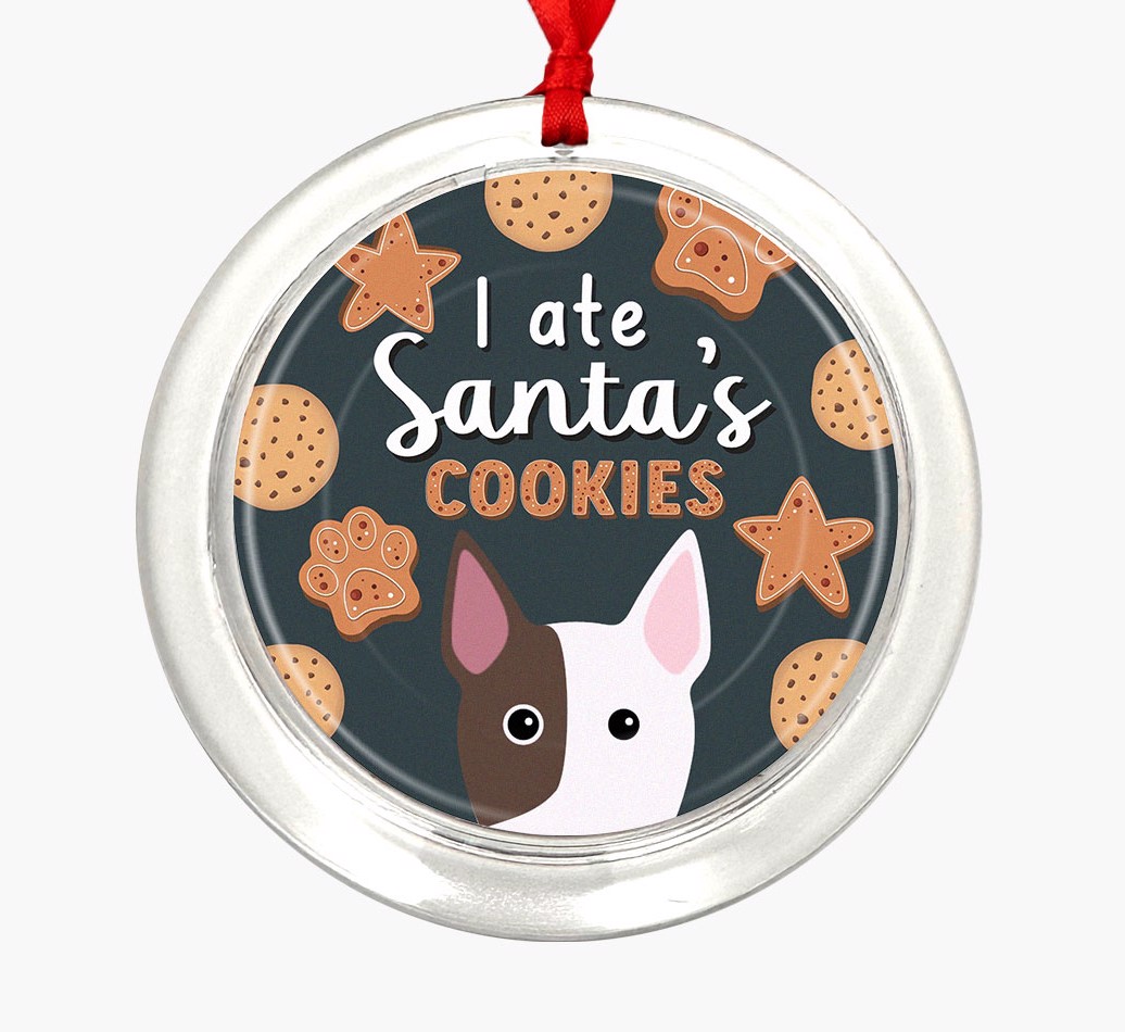 I Ate Santa's Cookies: Personalized {breedFullName} Christmas Decoration - Front