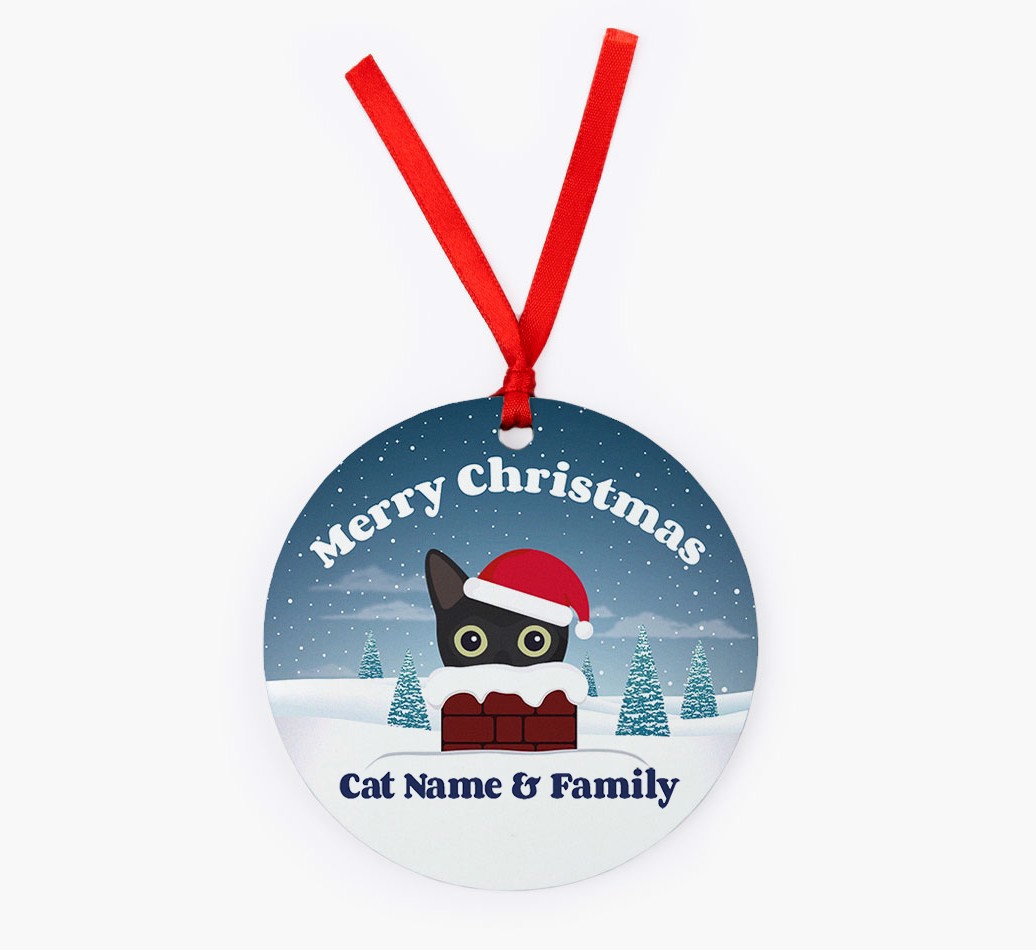 Chimney: Personalised {breedCommonName} Christmas Decoration - Front