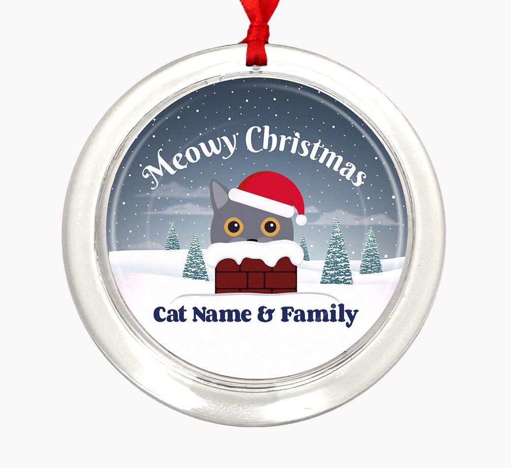 Chimney: Personalized {breedCommonName} Christmas Decoration - Front
