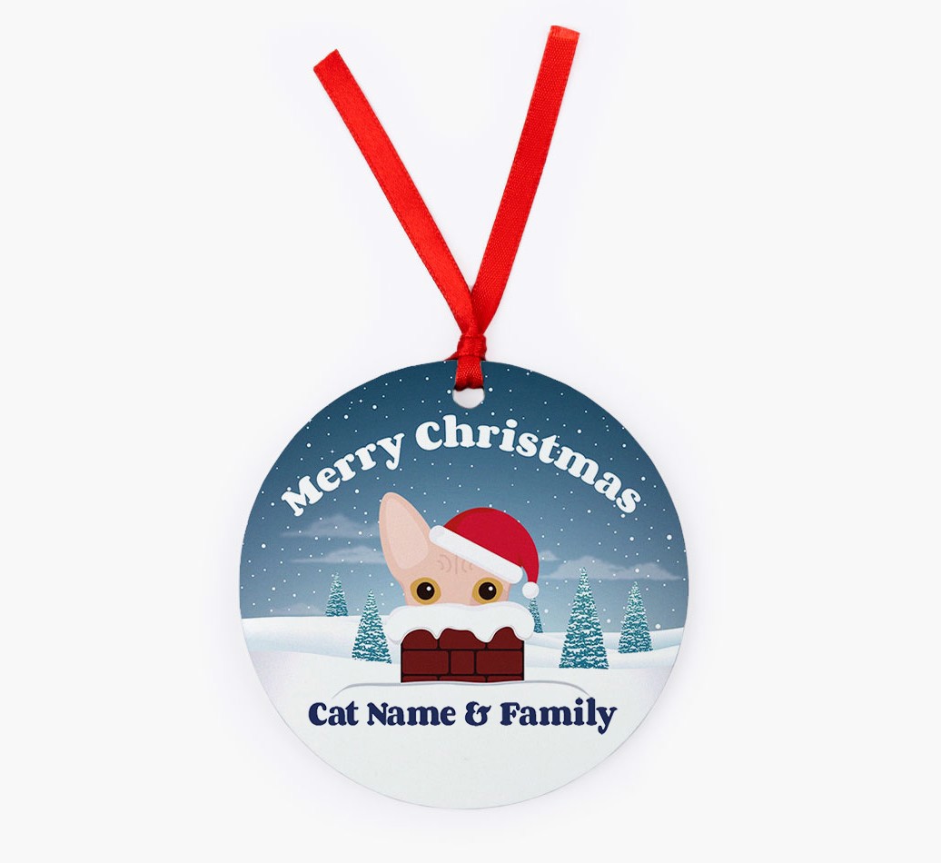 Chimney: Personalised {breedCommonName} Christmas Decoration - Front