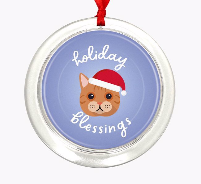 Holiday Blessings: Personalized {breedCommonName} Christmas Decoration