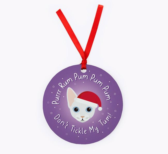 Purrr Rum Pum Pum Pum: Personalised {breedCommonName} Christmas Decoration