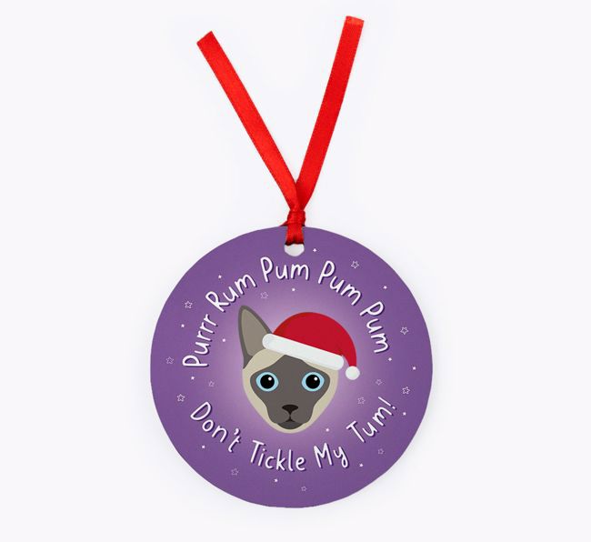 Purrr Rum Pum Pum Pum: Personalised {breedCommonName} Christmas Decoration