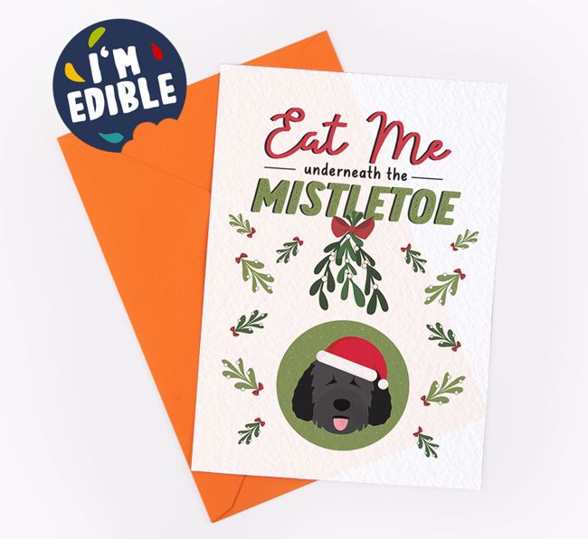 Eat Me Under The Mistletoe: Personalised {breedFullName} Edible Card