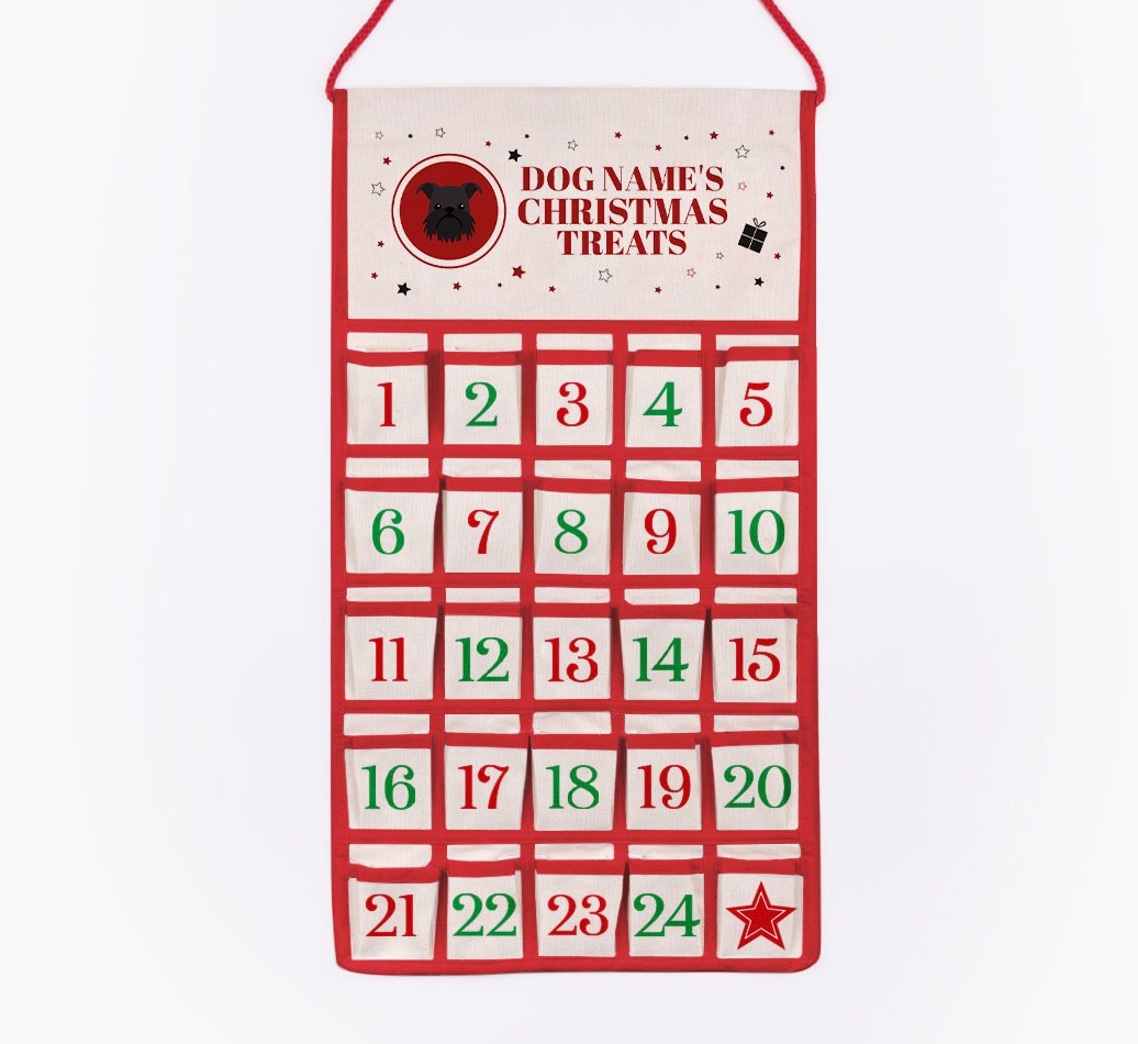 Christmas Treats: Personalized {breedFullName} Self-Fill Advent Calendar - cut out on white background