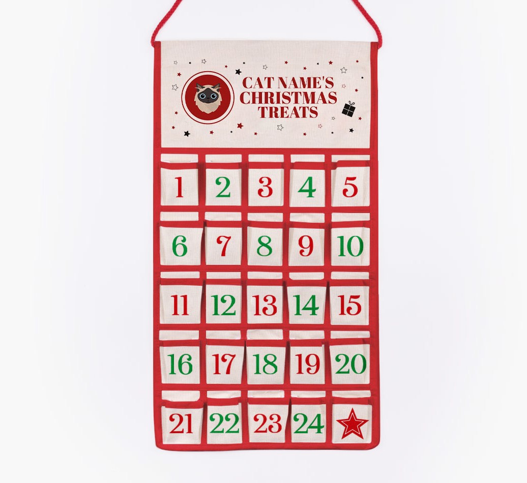 Christmas Treats: Personalised {breedCommonName} Self-Fill Advent Calendar - cut out on white background