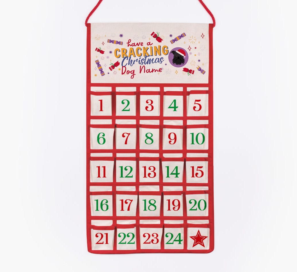Cracking Christmas: Personalized {breedFullName} Self-Fill Advent Calendar - cut out on white background