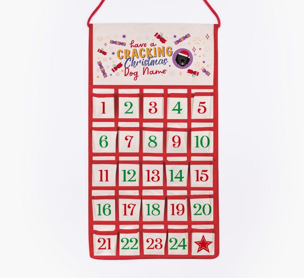 Cracking Christmas: Personalised {breedFullName} Self-Fill Advent Calendar - cut out on white background