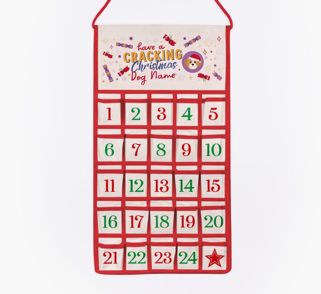 Cracking Christmas: Personalised {breedFullName} Self-Fill Advent Calendar - cut out on white background