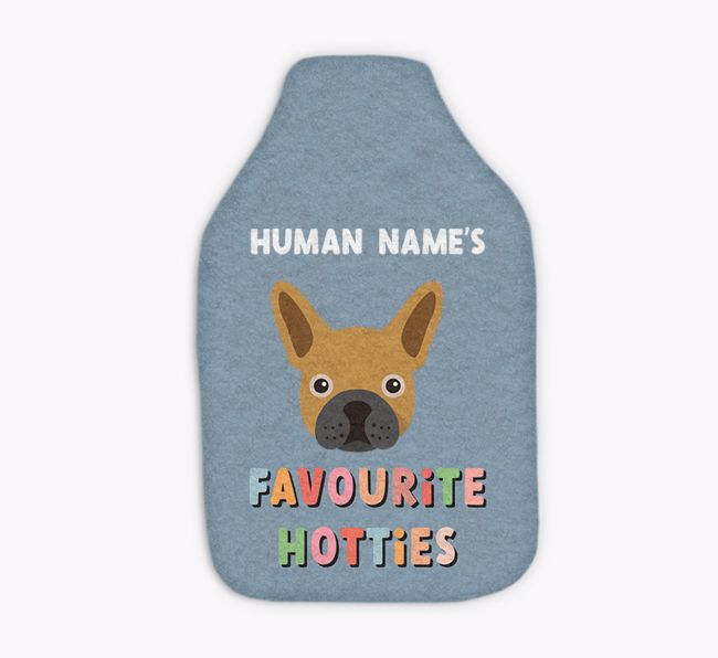 Favourite Hotties: Personalised {breedFullName} Hot Water Bottle