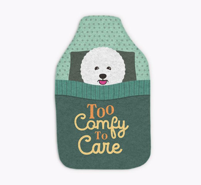 Too Comfy To Care: Personalized {breedFullName} Hot Water Bottle