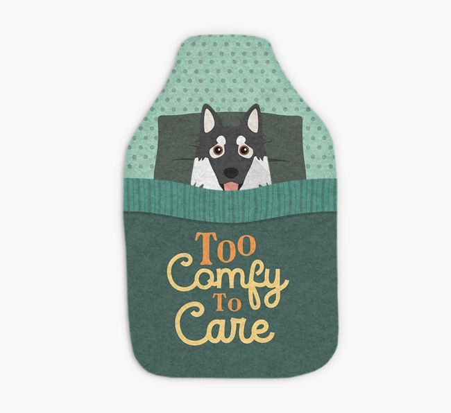 Too Comfy To Care: Personalized {breedFullName} Hot Water Bottle