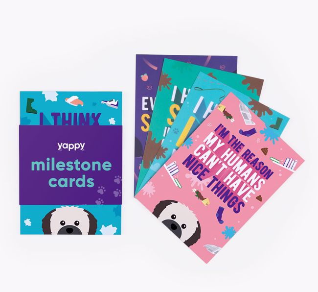 Shaming Milestone Cards: Personalised for your {breedFullName}