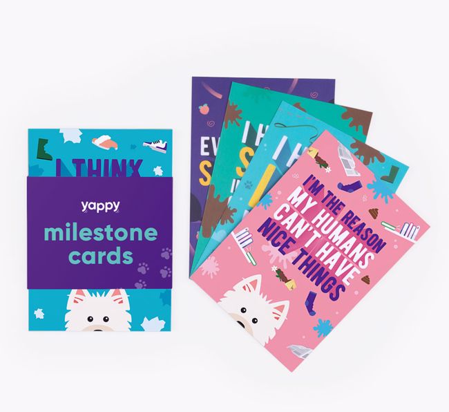 Shaming Milestone Cards: Personalised for your {breedFullName}