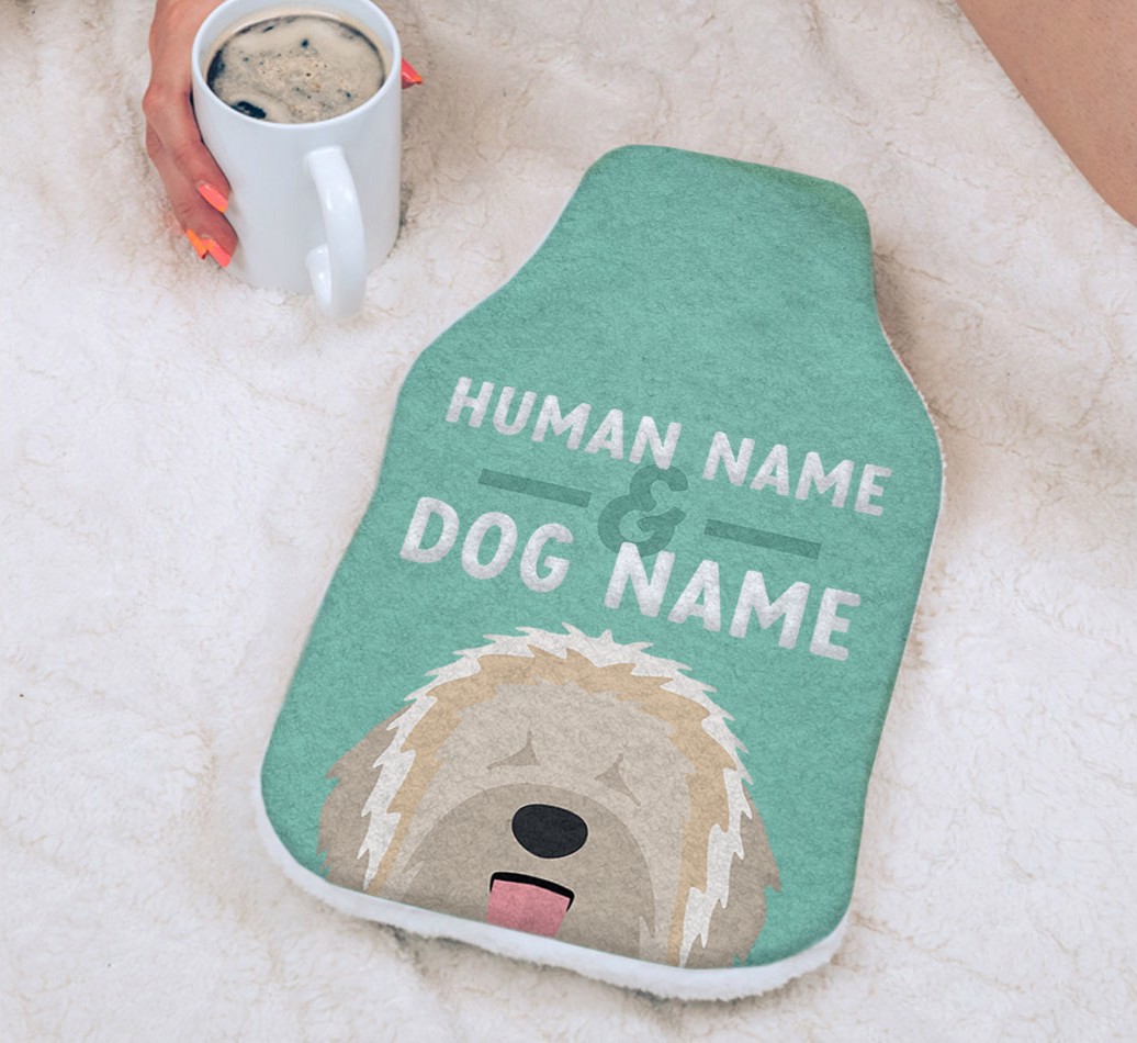 Human And Pet Name: Personalized {breedCommonName} Hot Water Bottle