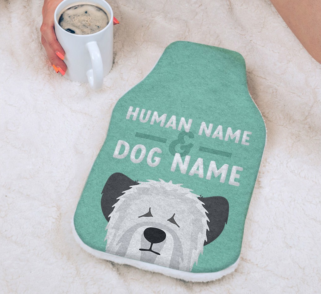 Human And Pet Name: Personalized {breedCommonName} Hot Water Bottle