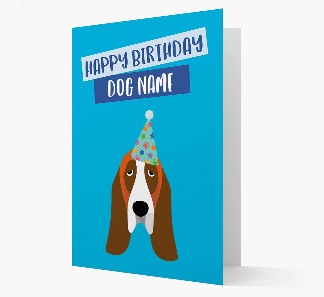Personalised Card Happy Birthday {dogsName} with {breedCommonName} Icon Front